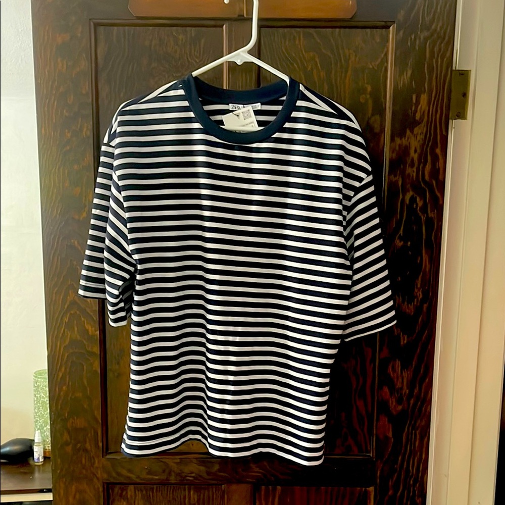 NWT oversized striped Zara tshirt.